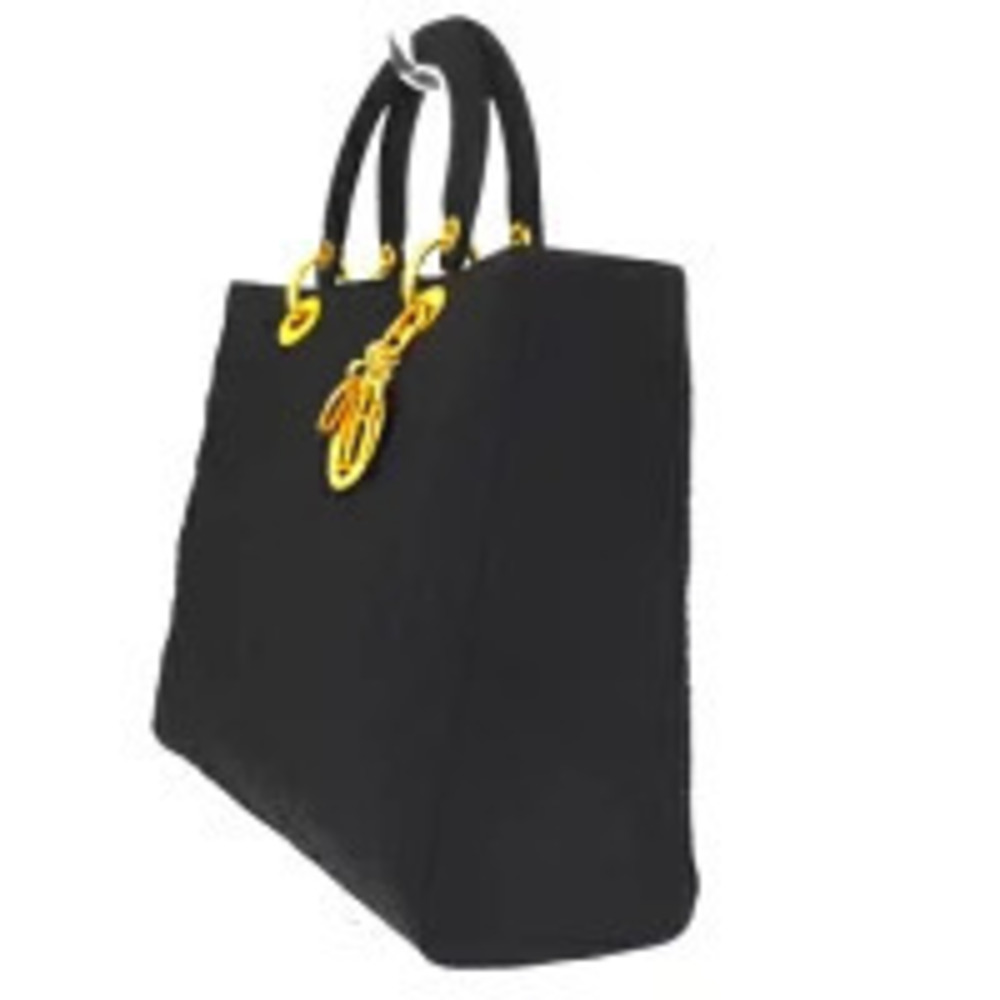 Dior Handbag Lady Cannage Black Christian Black